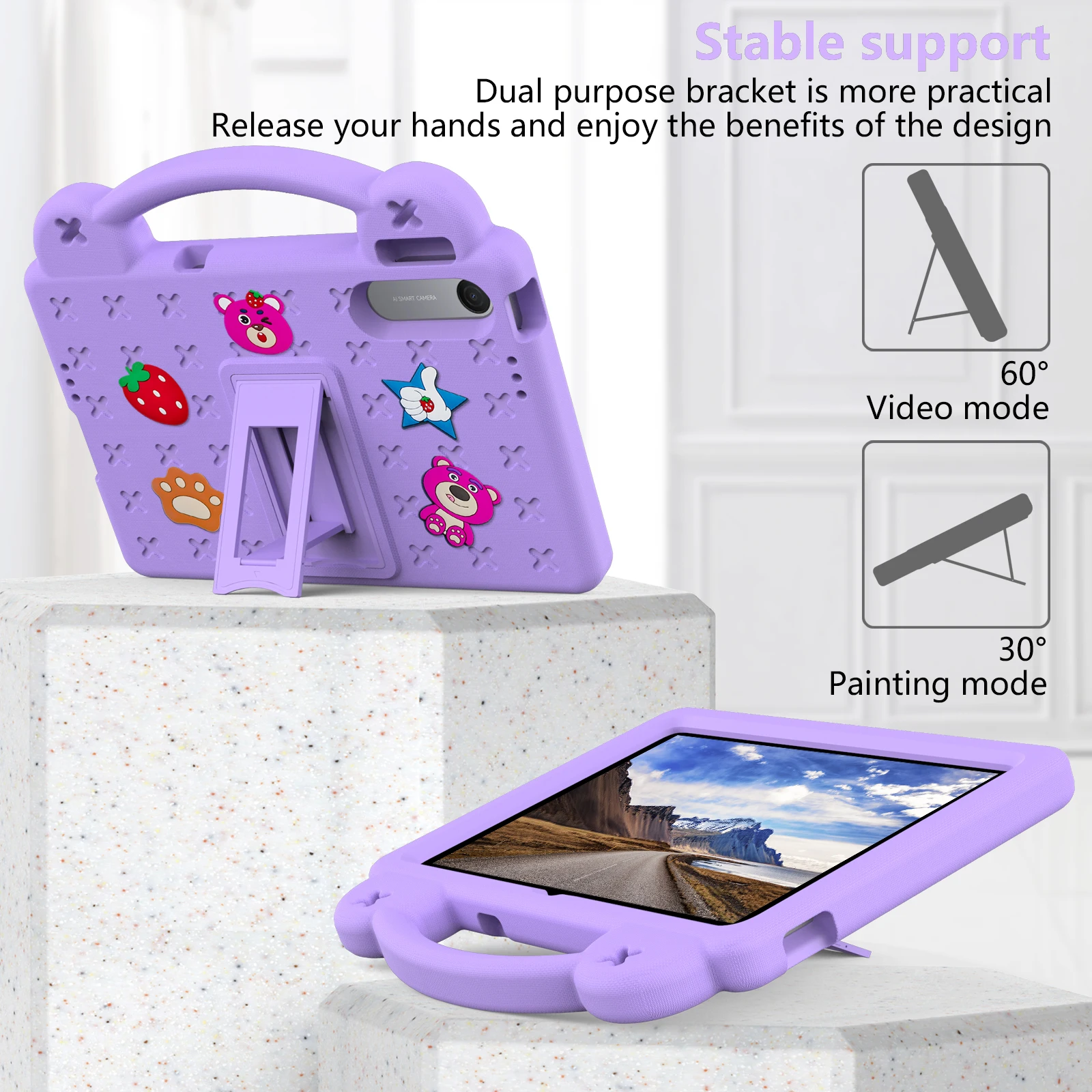 Soft EVA Protective Cover with Rear Bracket, Suitable for Redmi Pad 2 9.7