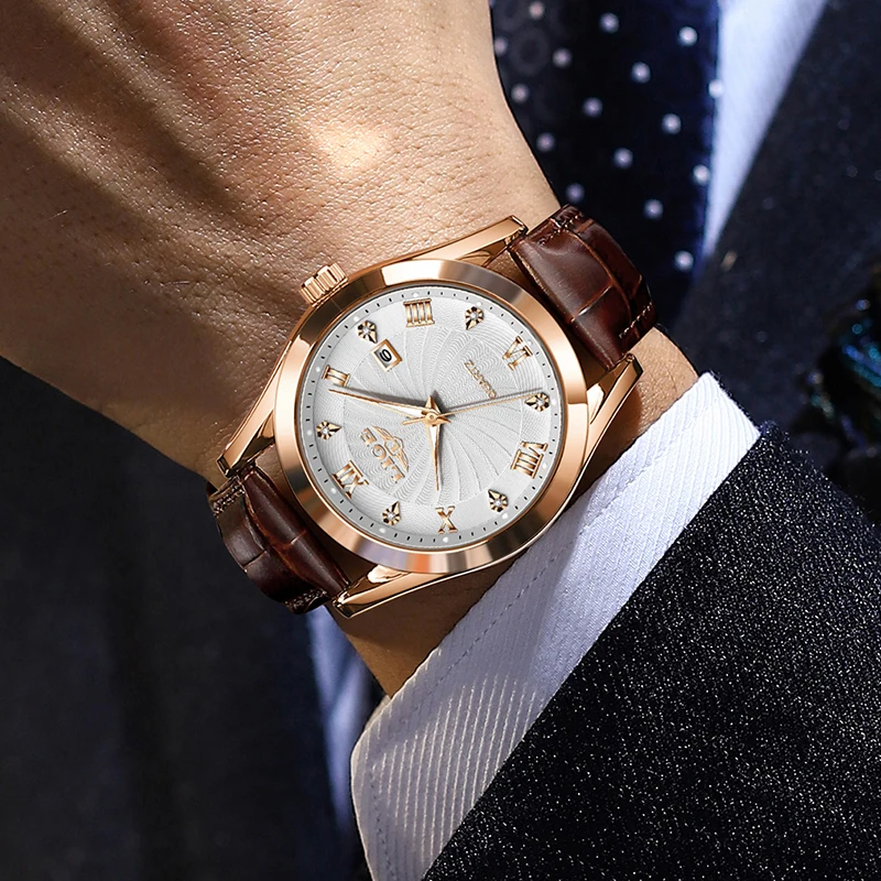 남자를위한 새로운 오리지널 LIGE 브랜드 럭셔리 가죽 시계 패션 비즈니스 시계 남자 패션 군사 스포츠 남자 석영 손목 시계