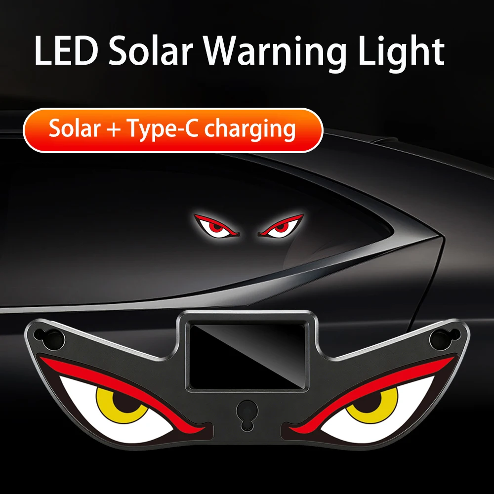 Cool DEMON EYE Led Ambient Light Suction Cup USB Charging Decoration Car Window Breathing Lamp Auto Interior Accessories
