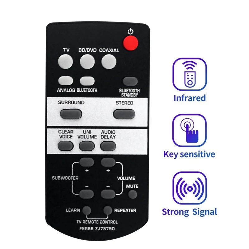 Replace FSR66 ZJ78750 Remote for Sound Bar YAS-103 YAS-105 YAS-106 YAS-107 YAS-108 YAS-207 ATS-1030 ATS-1080