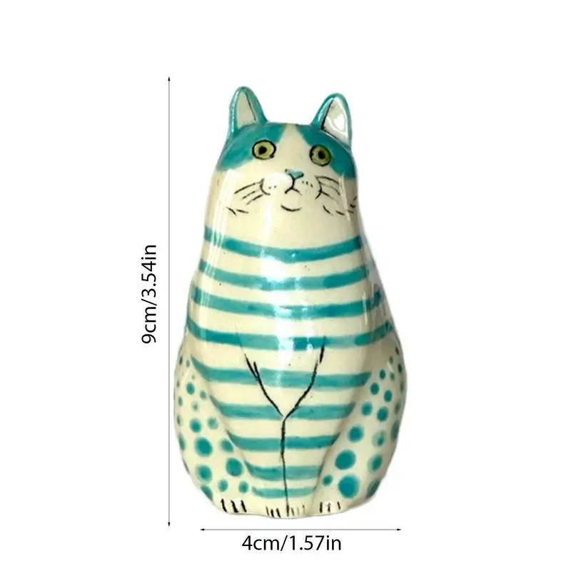 Polka Dot Cat Vase Dot Pattern Resin Cat Vase Cat Vase For Home Bookshelf Shelf Decor Table Decoration Tiny Animal Vases For Cat