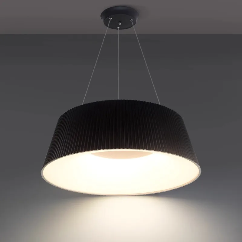 Spanish Designer Wood Grain Pendant Lamp Living Dining Room Bedroom Kitchen Bar LED Rotundity Suspension Line Lighting Fixtures