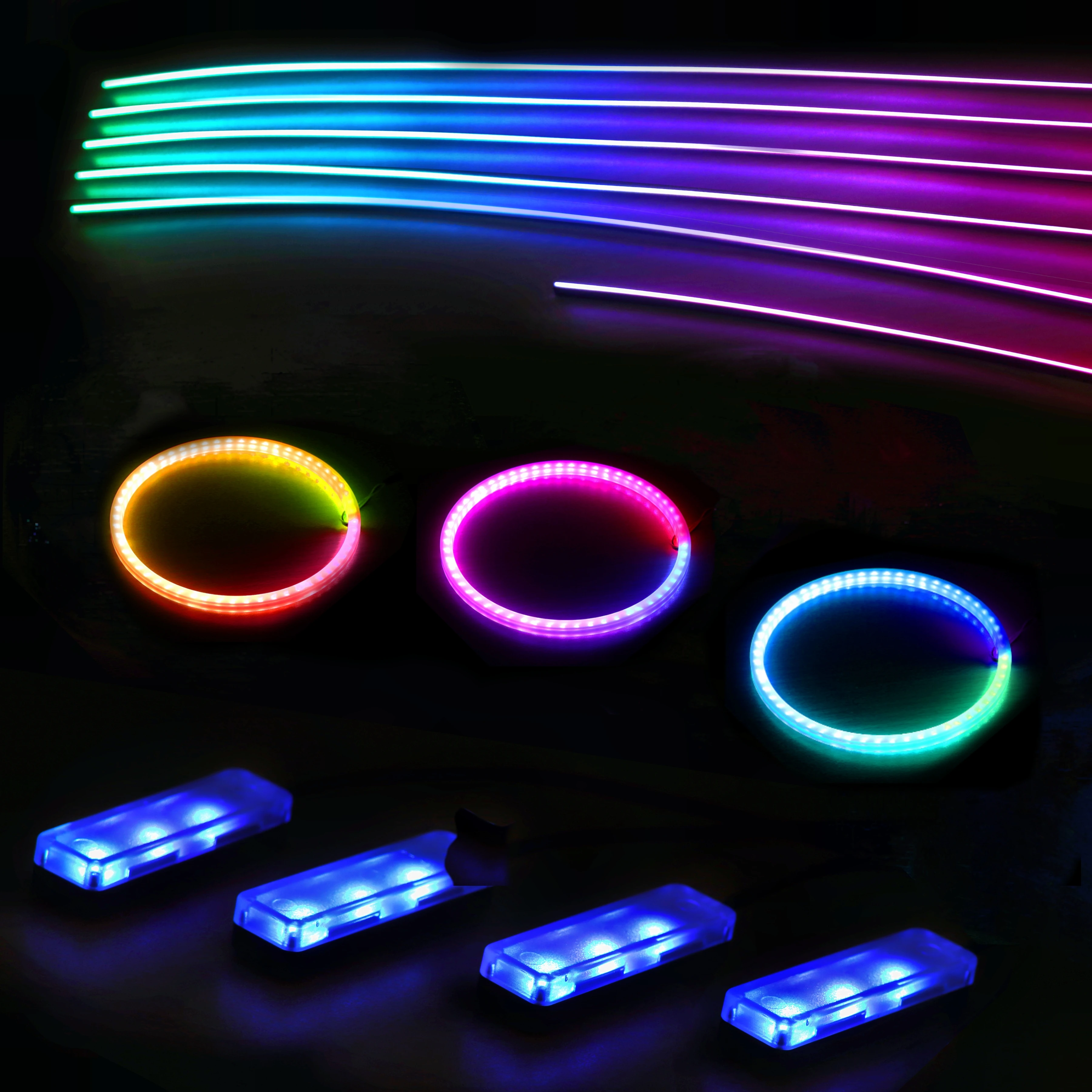OEM Factory Customization Car Interior Light Car Ambient Light Kit 18 / 22 In 1 RGB Dynamic Symphony Atmosphere LED Light Kit