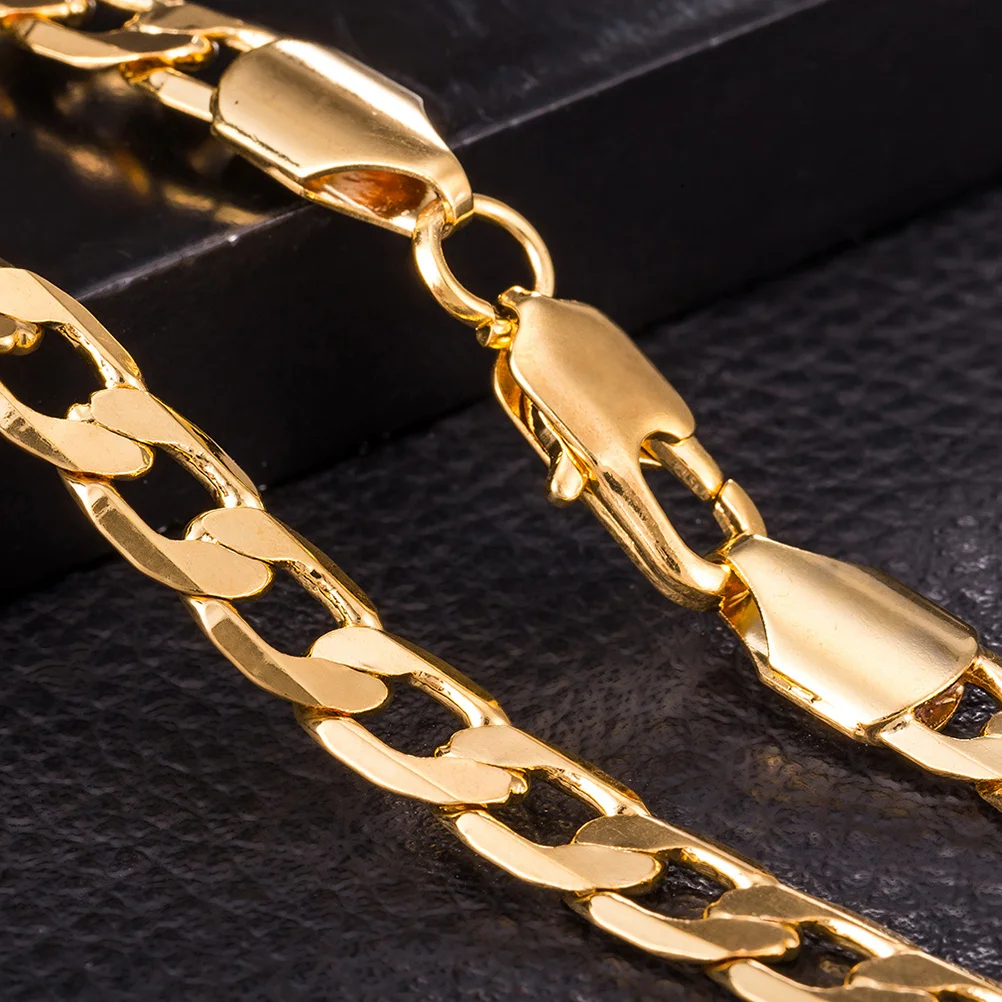 

Men Necklace Curb Chain Golden Jewelry Lightweight Comfortable Stand Out Crowds Xl0024-J-M Men Necklace Curb Chain