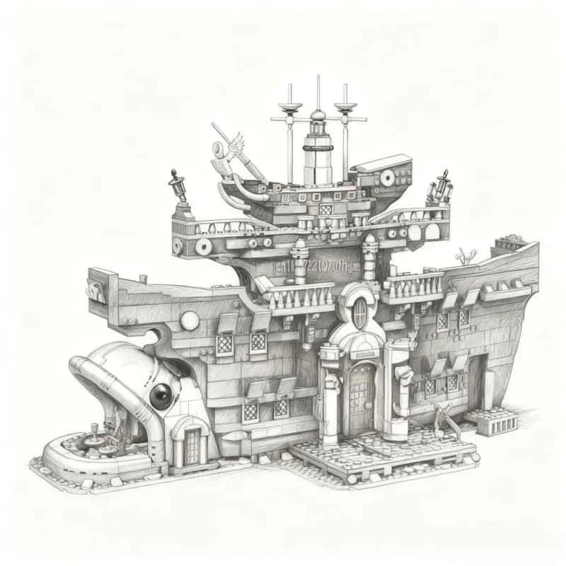 

2025 New 3402PCS water restaurant model building blocks compatible craft toys adult children christmas birthday gifts