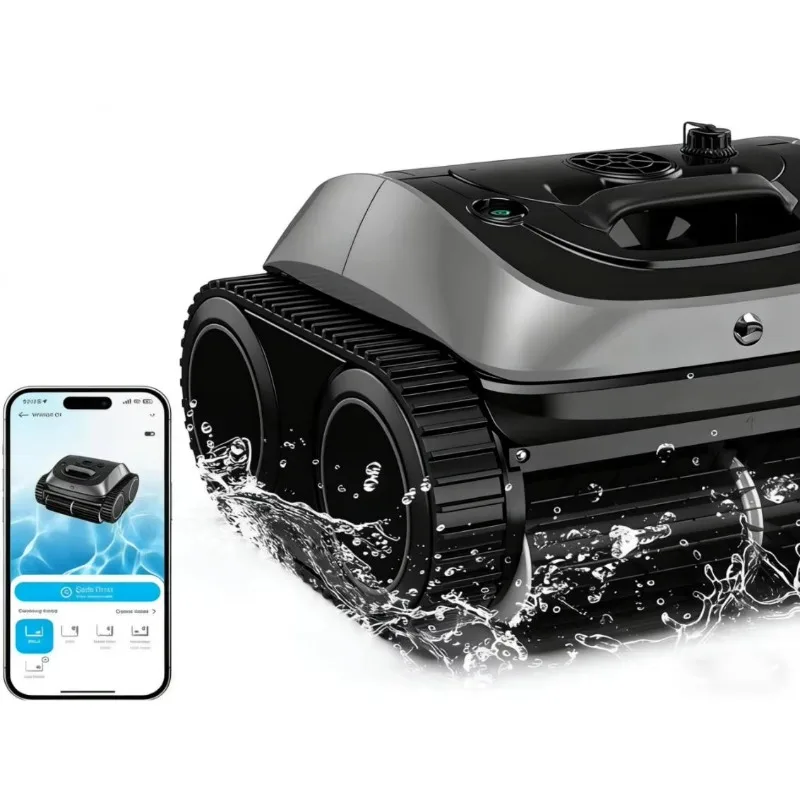روبوت منظف حمام السباحة اللاسلكي عالي الجودة أوتوماتيكي تحت الماء - تغطية مساحة كبيرة ذات شفط عالي #4