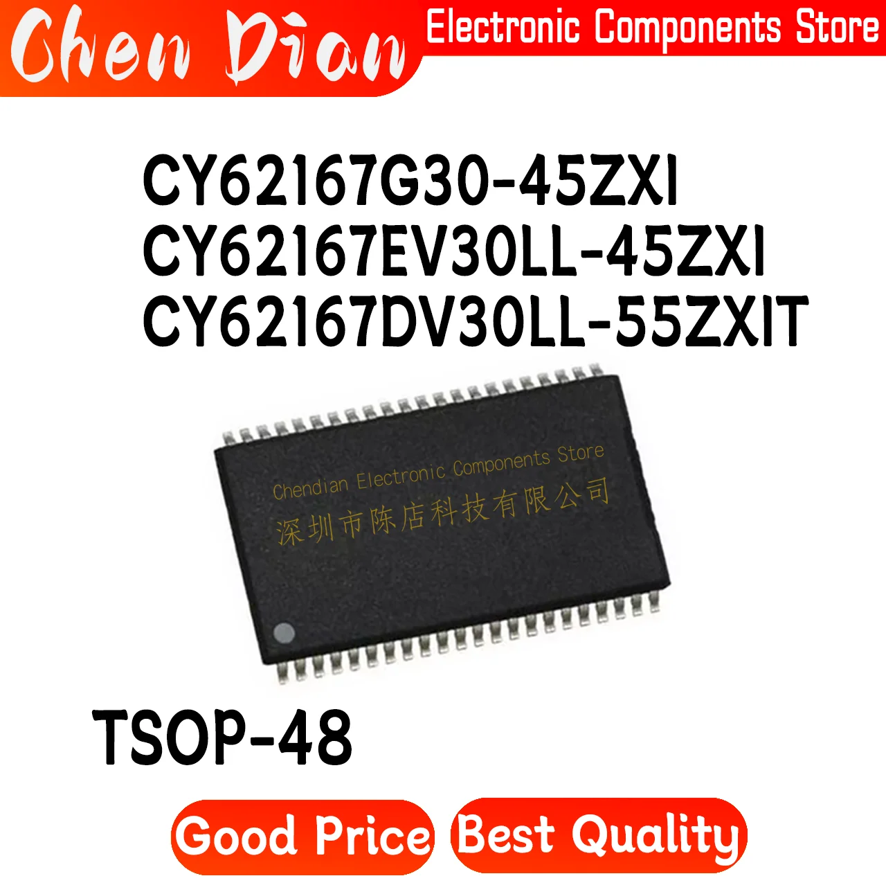 

CY62167G30 CY62167EV30LL-45ZXI CY62167DV30LL-55ZXI T TSOP-48 New Original Genuine