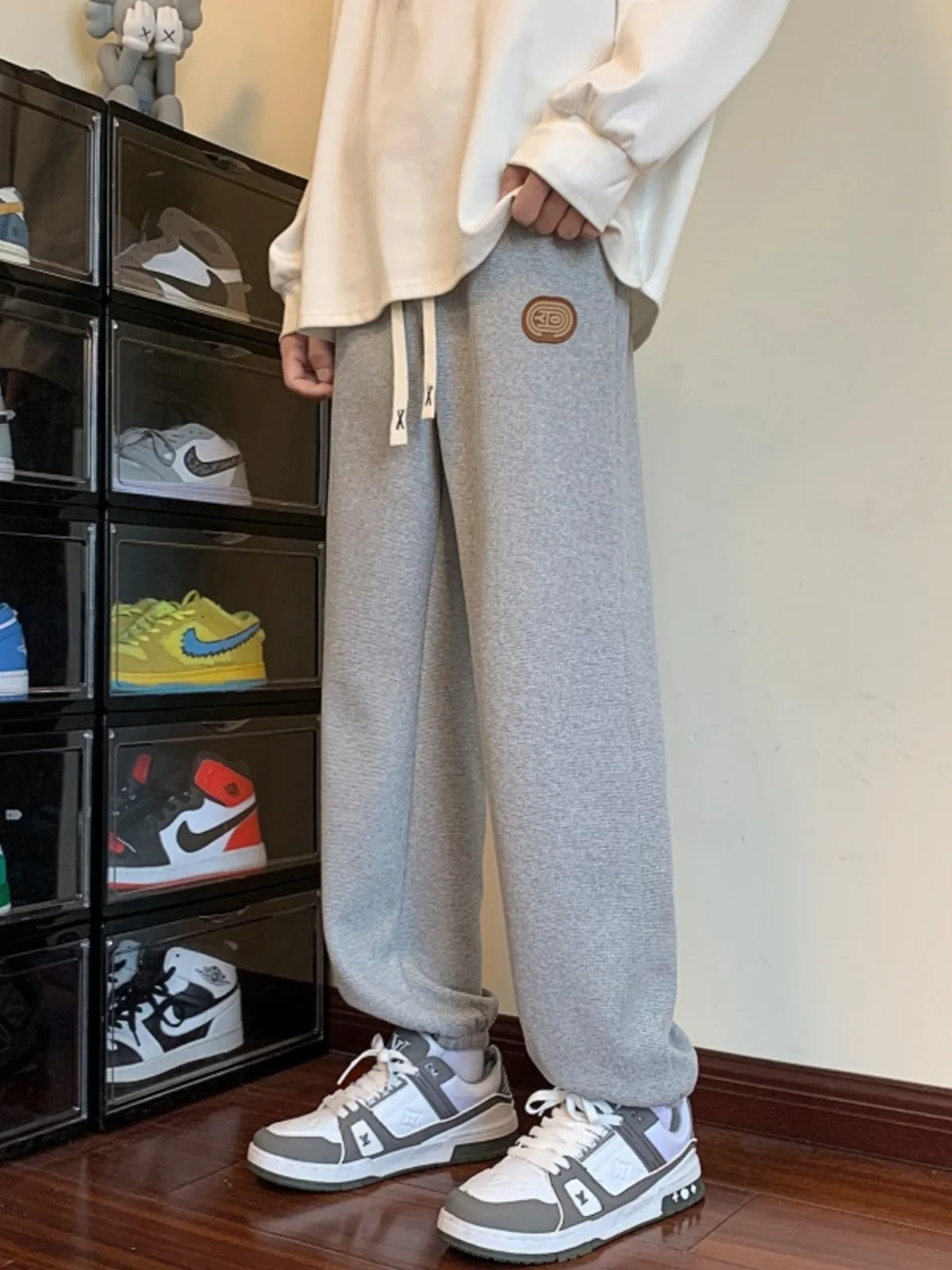 

ey American Sle Men's Sports Pants Spring Autumn Casual Sweatpants Heavyweight Cuffed Leisure Trousers Trendy Brand