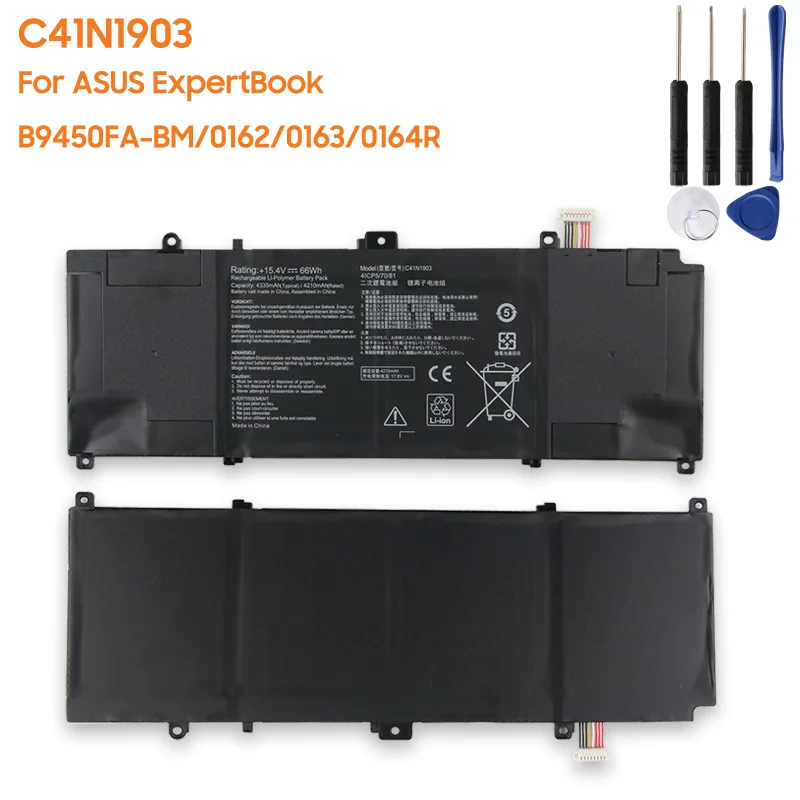 

Новая сменная батарея C41N1903 ASUS ExpertBook B9450FA-BM0194R B9450FA-XS79 B9450FA-BM0504R BM0367R B9450CEA B5302FEA 4335 мАч