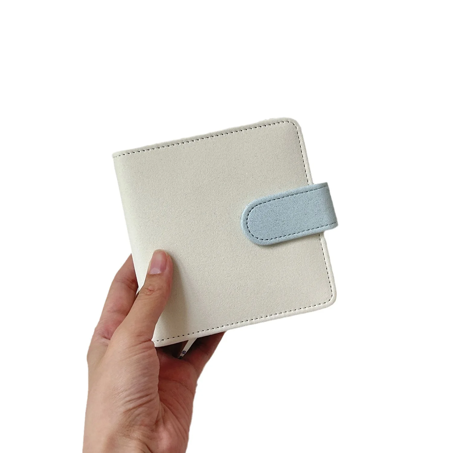 PU Loose-Leaf Book, 3-Hole, Glitter, Match Color, Rosa, Roxo, Azul, Armazenamento de Cartão Pequeno, Papelaria Escritório