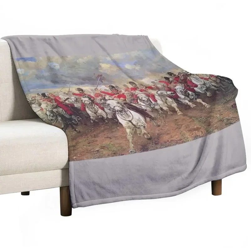 

Charge of the Scots Greys at Waterloo Throw Blanket Personalized Gift sofa bed Soft Big christmas decoration Blankets