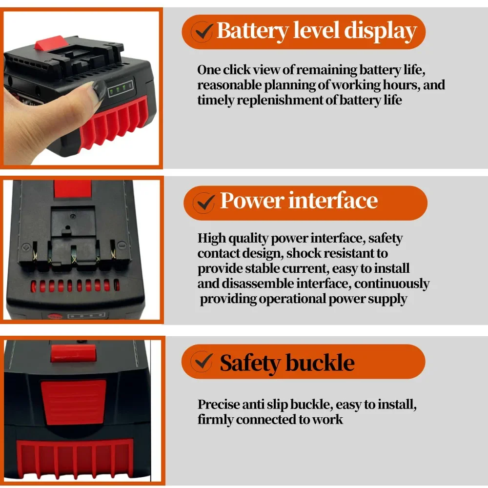 

14.4V 4800mAh/6800mAh/9800mAh/12800mAh For Bosch BAT614 4.8ah Replace Li-ion Battery Pack Electric Drill Screwdriver