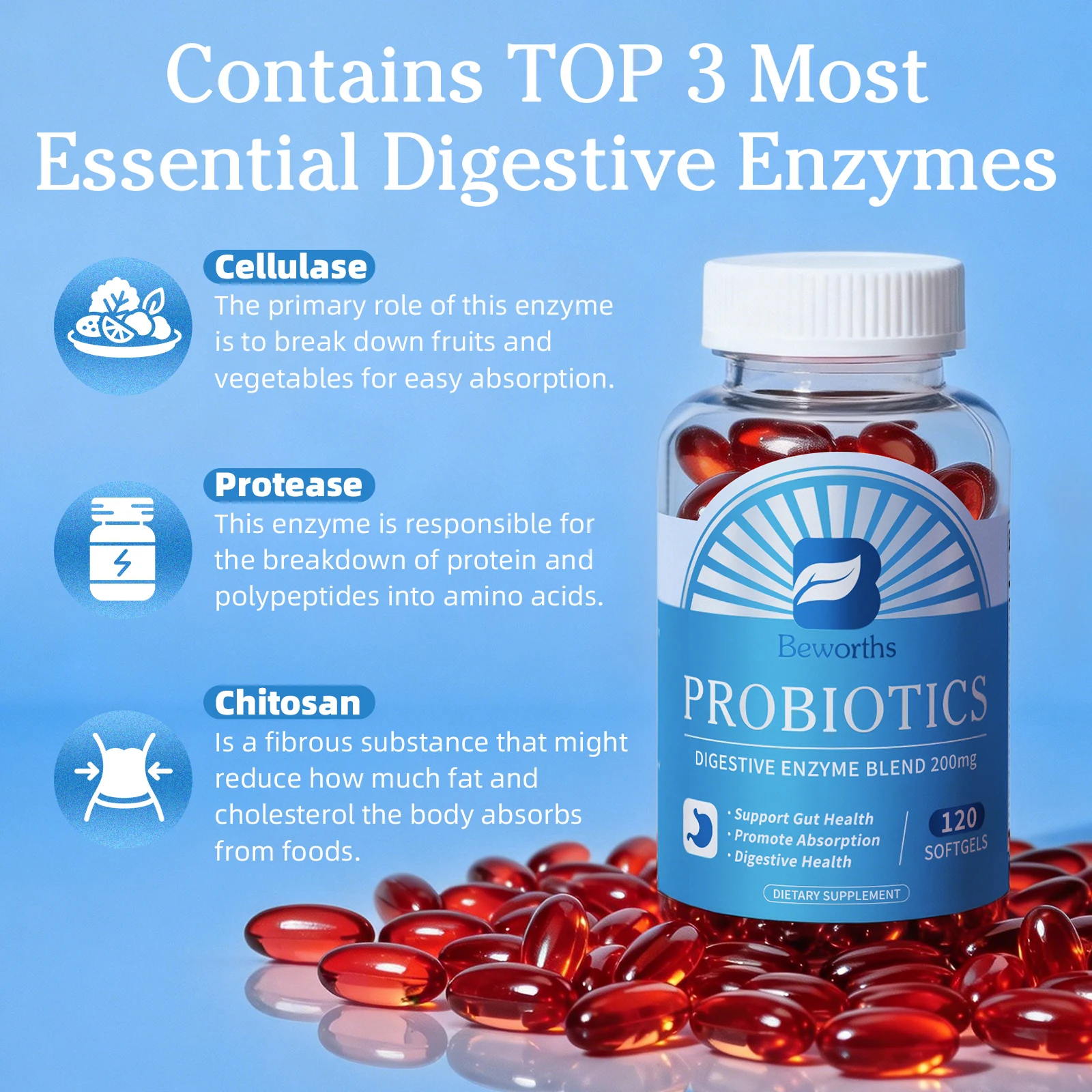 BEWORTHS 120 stuks Probiotisch - Digestive Enzyme Blend recensie en prijs