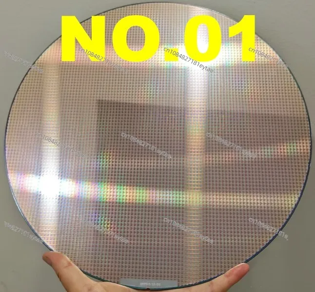 12 inch round wafer lithography circuit chip, semiconductor silicon wafer decoration display, teaching and research