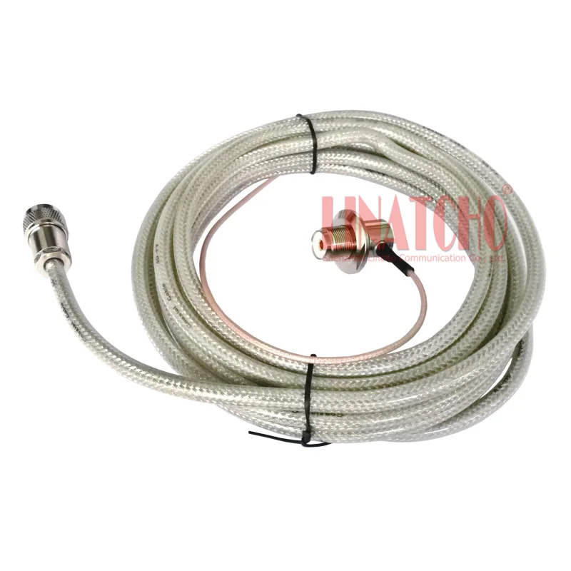 LINATCHO 5 Meters SC-5MS 5D-FV Antenna Coaxial Cable N Male Connector FT-7800 FT-7900 Mobile Car Radio
