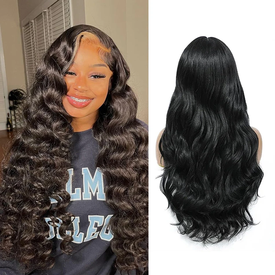 Body Wave Lace Front Wigs Human Hair for Black Women 180% Dentisy 22 Inch 13x4 Body Wave Frontal Wig Pre Plucked Natural Color