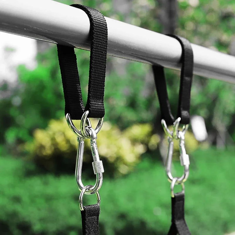 Tree Swing Straps 200kg Heavy Duty Hook Ring Hanging Belt Connecting Belt for Hammock Punching Bag Swing Horizontal Bar