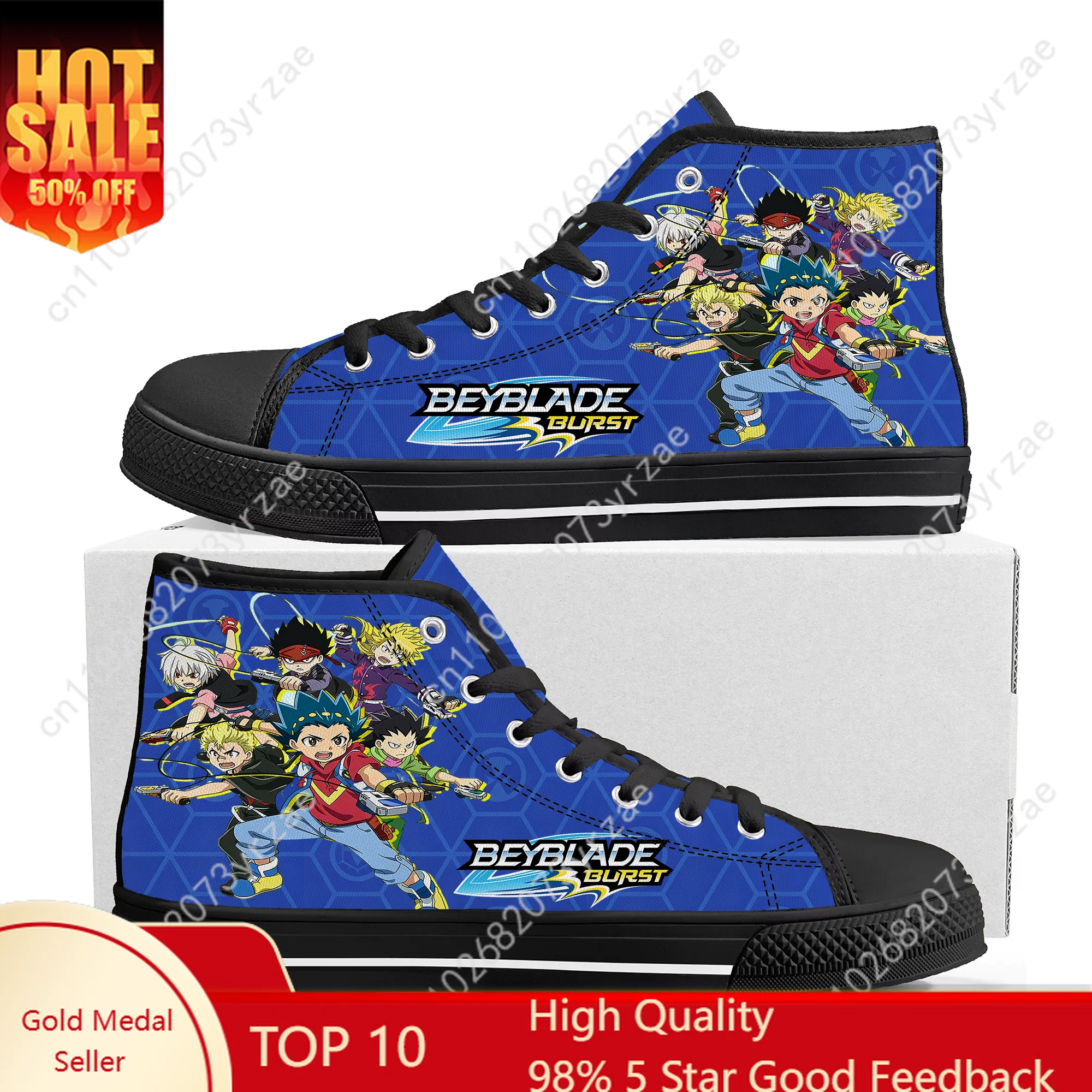 

Beyblade High Top Flats Sneakers Mens Womens Teenager Sports Running Shoes Casual Fashion Canvas Shoe Custom Sneaker