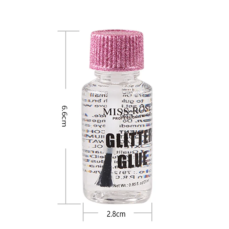 MISS ROSE Face & Body Fix Gel Loose Eyeshadow Primer Glue Makeup Glitter Eye Shadow Powder Quick Drying Base Glue io 0.85oz/25ml