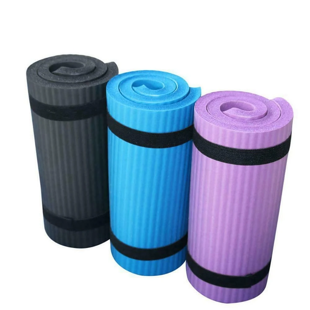 Estera de Yoga de 15MM de espesor, alfombrillas cómodas de espuma para rodillas y coderas para ejercicio, Yoga, Pilates, almohadillas interiores, entrenamiento físico, púrpura HY