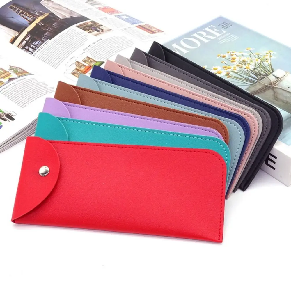 กระเป๋าใส่แว่นตาแบบเรียบง่าย กระเป๋าใส่แว่นกันแดดหนัง PU นุ่ม ซองใส่แว่นตาสำหรับผู้หญิงและผู้ชาย