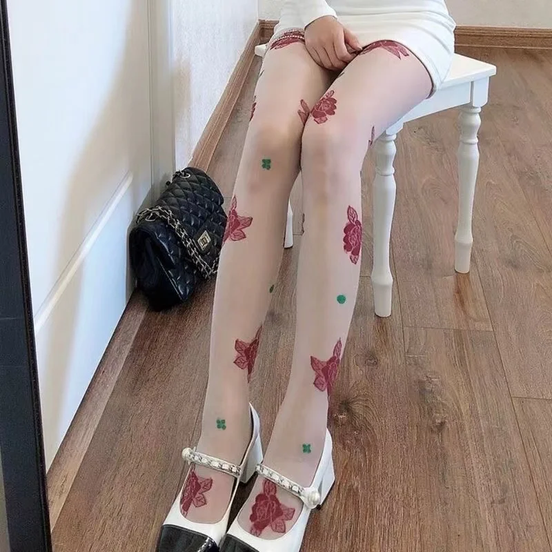 y2k stocking new 2024 new in women fashion trend lolita socking white french style Thin white silk leg socks