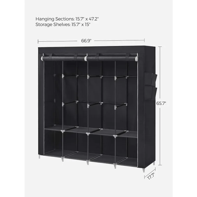 Tragbarer Kleiderschrank, Gard – Wardrobe Closet Portable Fabric Cover Bewertung und Preis