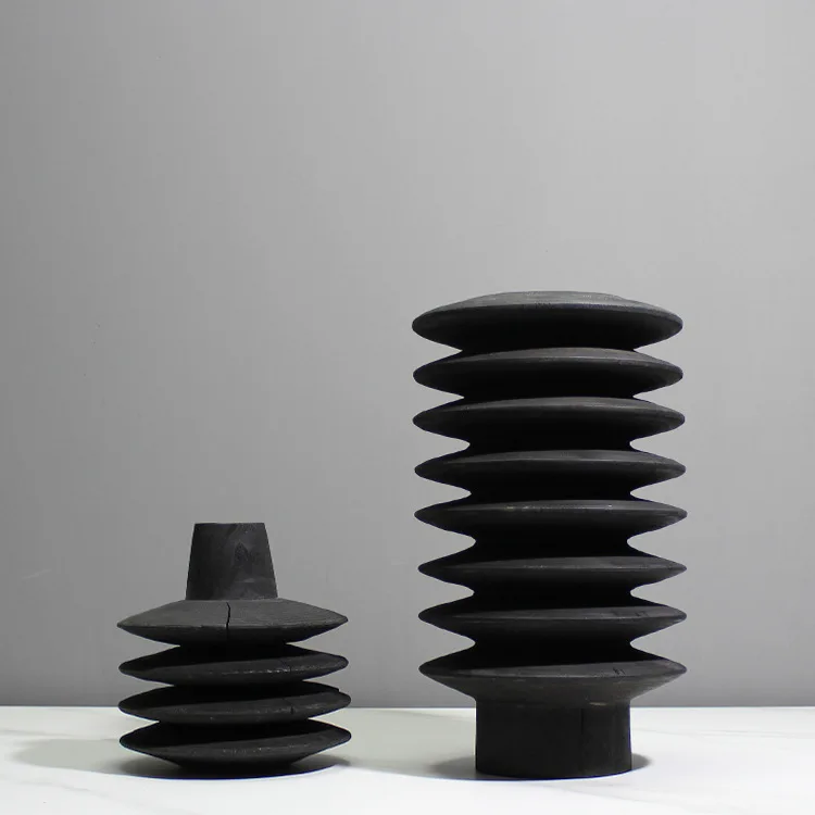 Simple modern creative wabi retro cascading vase flower ware model room living room office decorative vase