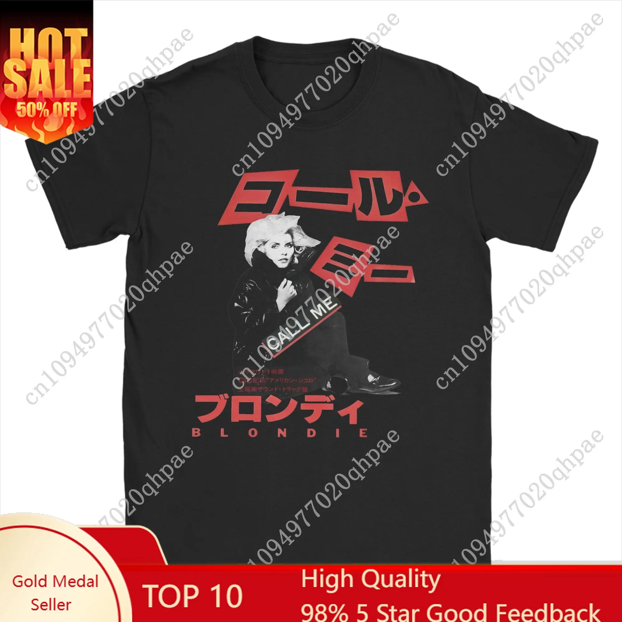 

Men Blondies Call Me T Shirt Vintage Band Singer 100% Cotton Clothing Vintage Short Sleeve Round Collar Tee Plus Size T-Shirt