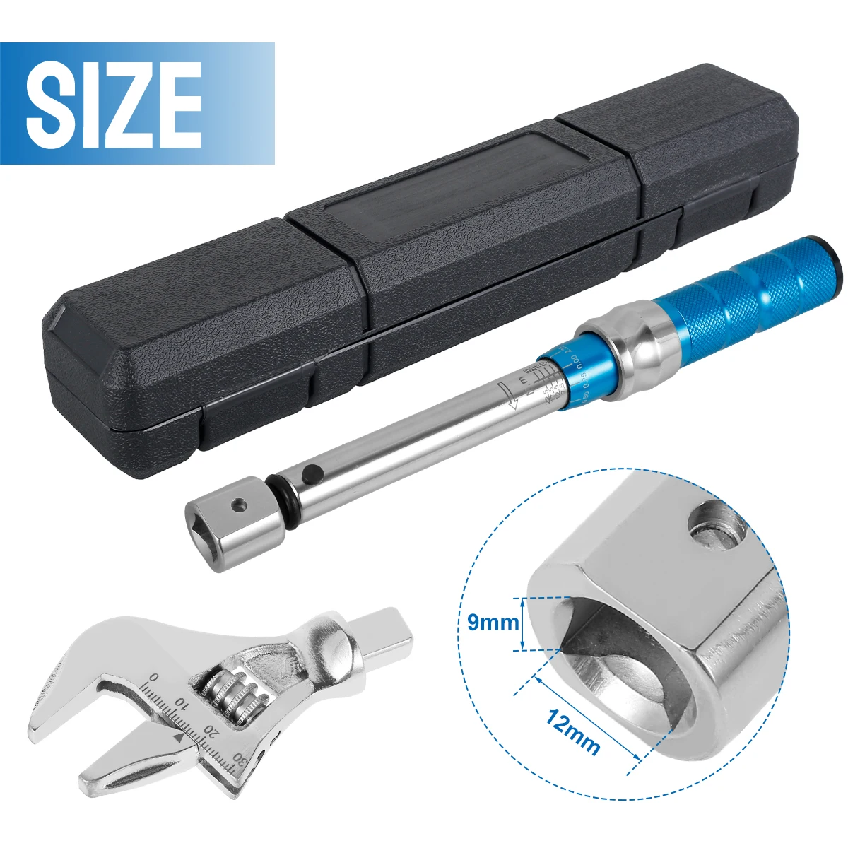 Digital Adjustable Torque Wrench Adjustable Torque Wrench 5 To 30 Nm 30Mm Open End Torque Wrench for Bicycle Car Repair