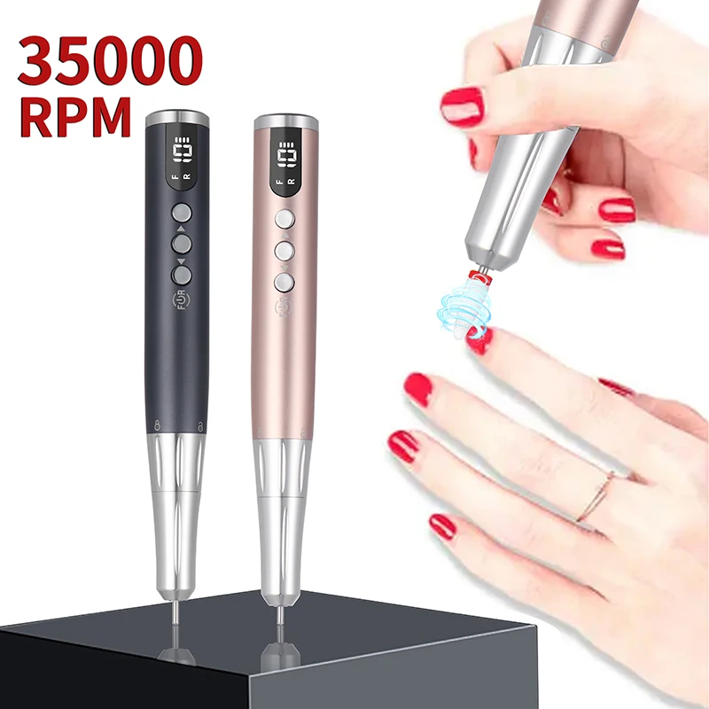 35000RPM Nail Drill Machine Rechargeable Nail File Nails Accessories Gel Nail Polish Sander Professional Tool Manicure Set