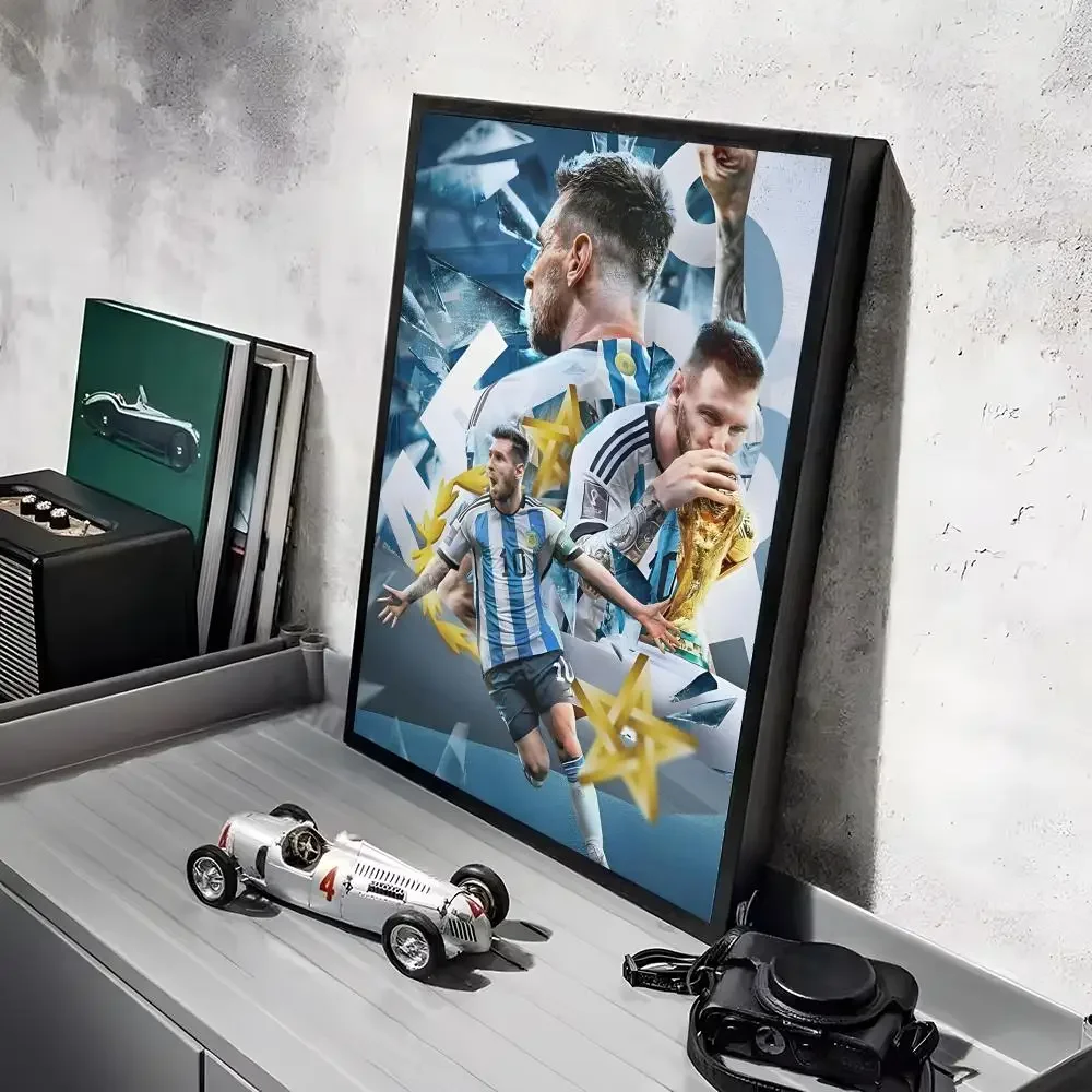 Fußballstar L-Lionel M-Messi Poster Aufkleber Wandbild Wandtattoos für Schlafzimmer Wohnzimmer Zuhause Selbstklebende Dekoration Geschenk – Detail 25