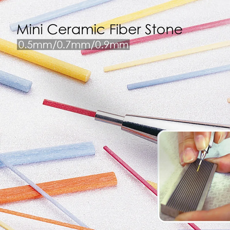 1pcs Japan XBC Mini Ceramic Fiber Stone for Mold Die Polishing Fiber Stone Stick 0.5 0.7 0.9mm Square Precision Fibe Stone