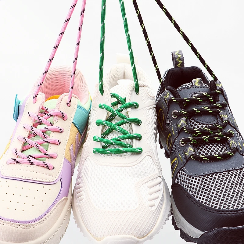 1 paio di lacci per scarpe nuovo stile retrò color block punto rotondo modello a spirale lacci per scarpe da ginnastica per scarpe da allenamento tedesche