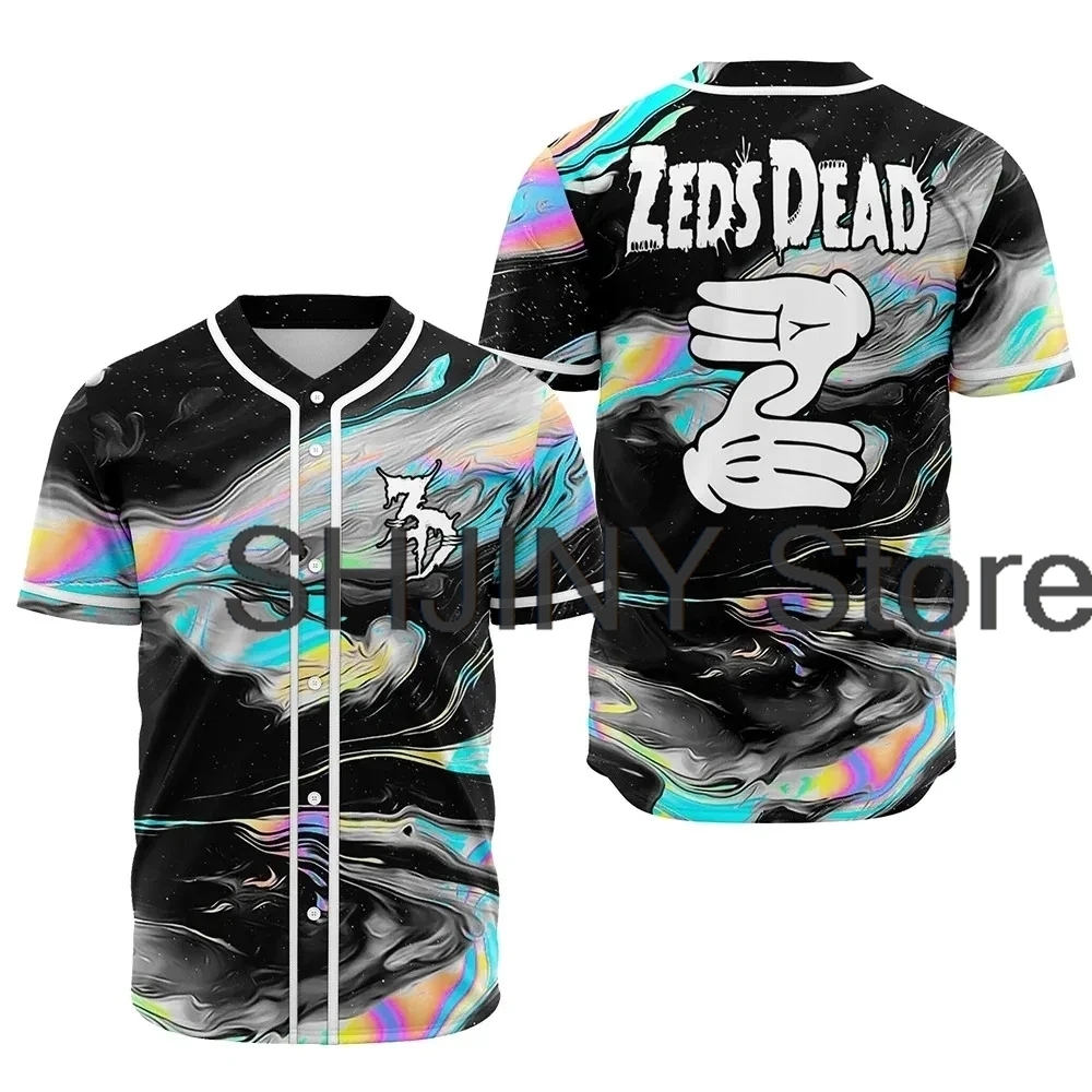 

Zeds Dead Merch ZD Baseball Jersey Tops Short Sleeve Shirts Women Men Streetwear Tee Hip Hop Clothes