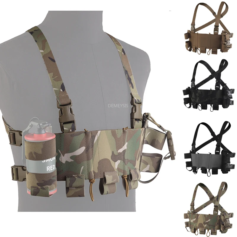 

CS охотничий жилет нагрудный комплект для винтовки, пистолета, тройной подсумок для журналов, пакеты держателей для радиостанций, тактический жилет MOLLE, переноска для пластины