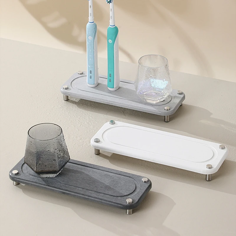 Home Sink Box Instant Dry Kitchen Bathroom Sink Organizer Diatomaceous Earth Sink Tray For Home