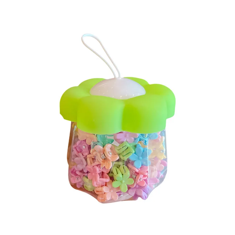 2026 New Korean Solid Flower Mini Hair Claws For Girls Kids Toddler Candy Color Star Butterfly Kids Hair Barrettes with Box Gift view 5
