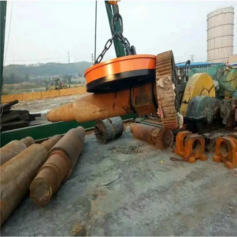 

Лидер продаж, 1000 кг, 1,5 м, 24 В, круглый магнитный магнит для подъема лома, электромагнит для лома, железные стальные брухты на кране и экскаваторе