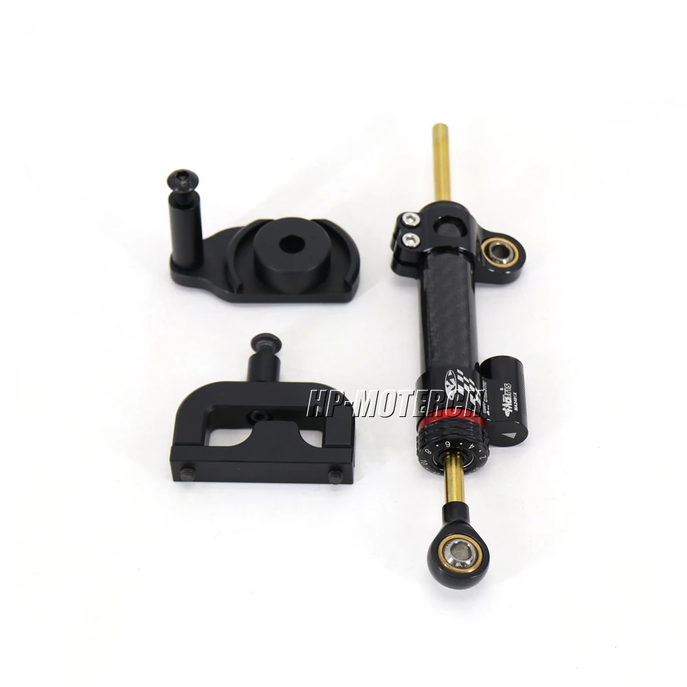 

For Electric Scooter Kaabo Mantis pro /8/10 Steering Stabilizer Carbon Fiber Shock Absorber New Version Bracket Kit