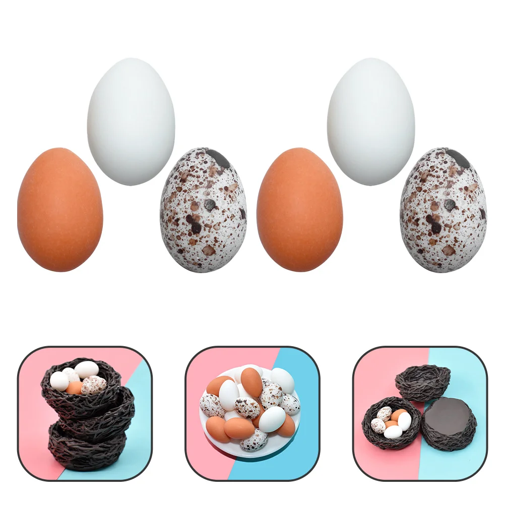 

30 Pcs Easter Egg Decoration Eggs Scene Miniature Ornaments Filler Resin Festival Micro Adorable Decors