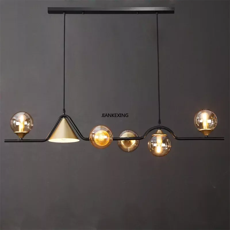 New Glass Ball Led Pendant Lights E27 For Table Dining Room Kitchen Island Bar Ceiling Chandelier House Decor Lusters Fixture