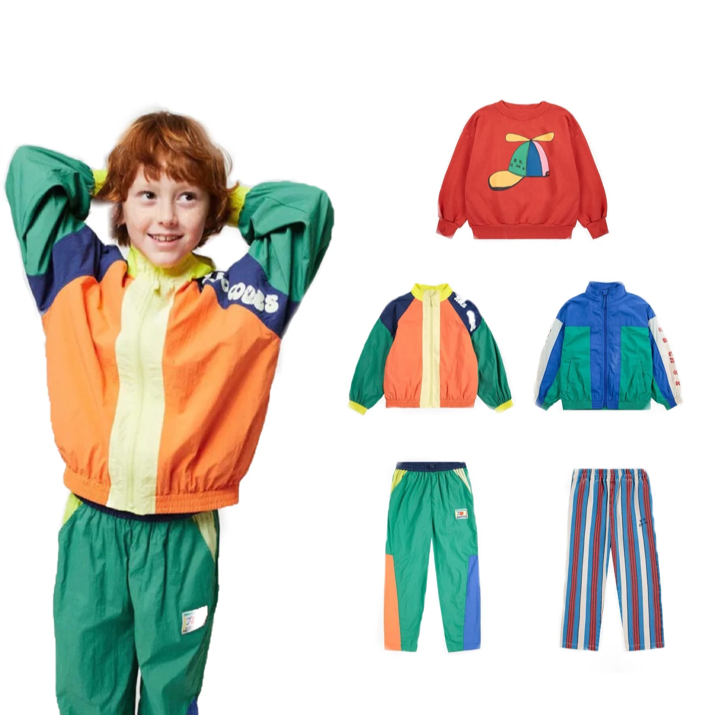 

In Stock Kids Boys Sweatshirt New BC 2025 Autumn Fashion Girls Windproof Jacket Casual Sports Pants Children Clothes Outfit Sets