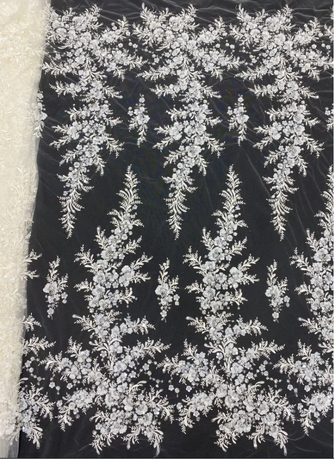 Naai Accessoires Roman Off White Bruiloft Kant Stof Applicatie Bloem Ontwerp Naaien Stoffen Kant En Versieringen Voor Naaien