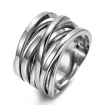 Huitan Heta Metallfingerringar för Kvinnor Modern Mode Flickor Breda Ringar Vardagskläder Statement Accessoarer Bröllopssmycken Dropship 6 best sales Sunburst ring - №6