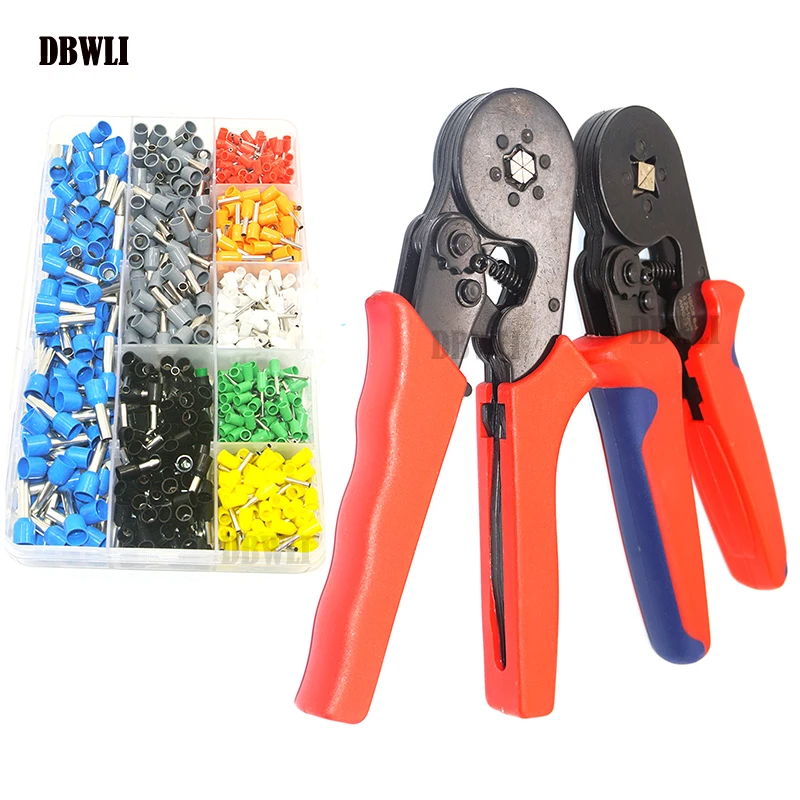 wire ferrules Crimper HSC8 6-4 6-6 0.25-6mm 23-10AWG Electrical Crimping Pliers Hand Tools Set