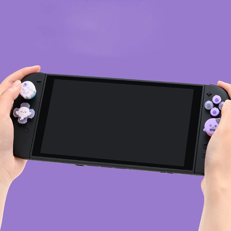 مضيئة شمعة شبح سيليكون لينة D-الوسادة الصليب زر ABXY مفتاح ملصق الجلد الحال بالنسبة التبديل 2/NS2 Joy-con متحكم الأصابع xbox one قبضة غطاء