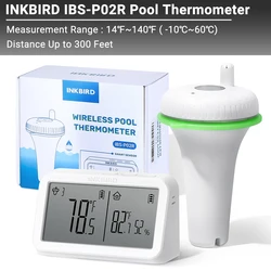 INKBIRD IBS-P02R Wireless Floating Pool Thermometer With IBS-M2 Wi-Fi Gateway Combo Waterproof Digital Thermometer For SPA Pond