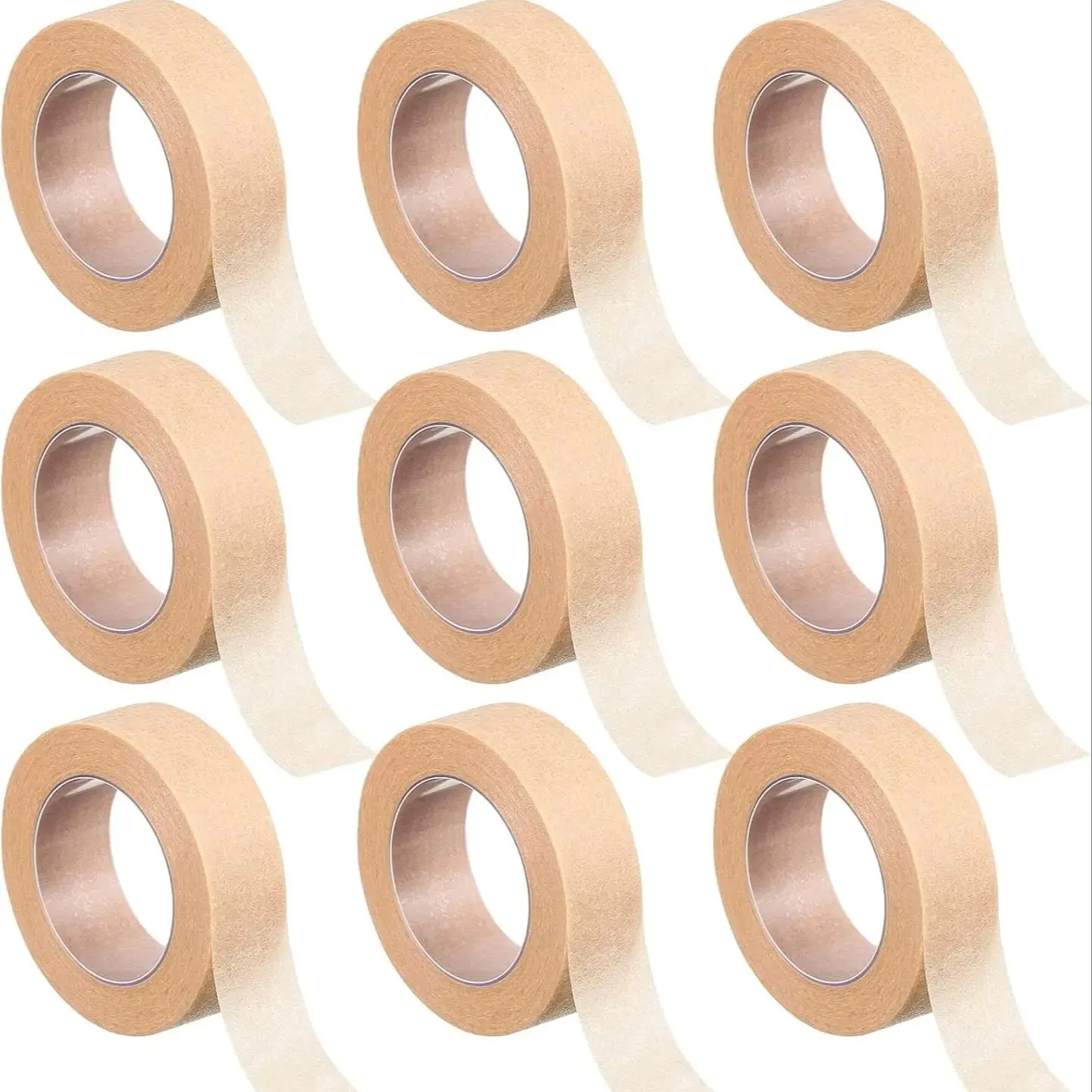 9 Rolls Flexible Skin Tape Breathable Nose Tape Self Adhesive Gauze for Wound Injuries Swelling Sports
