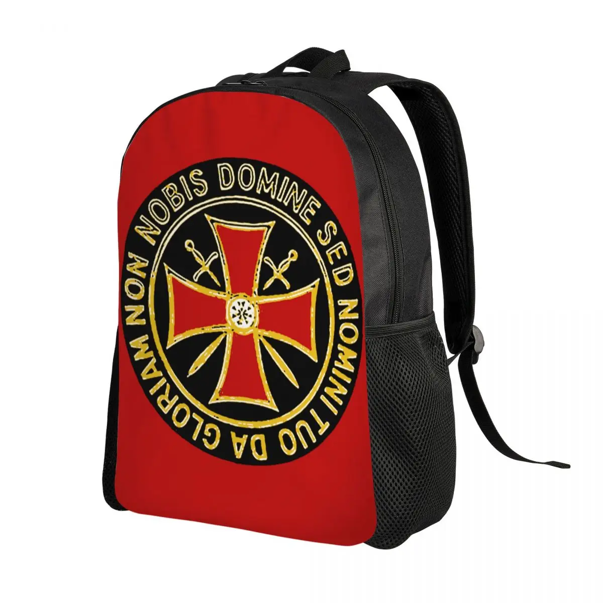 Custom Templar Crossed Sword Travel Backpack Men Women School Computer Bookbag Knights Templar College Student Daypack Bags